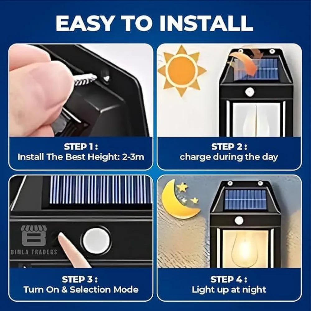 Solar Outdoor Wall Light (Automatic Night Light)