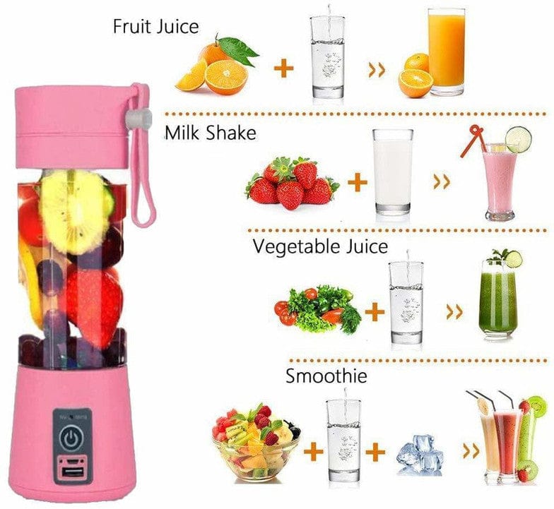 133 Portable Usb Electric Juicer - 6 Blades (Protein Shaker)