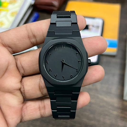 Premium All-Black Analog Wrist Watch for Men