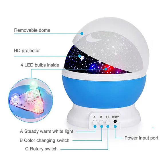 Star Master Dream Rotating Projection Lamp
