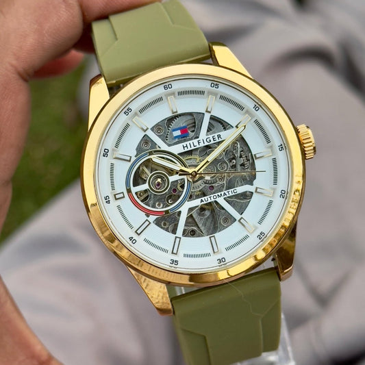 Hilfiger Men’s Automatic Skeleton Watch