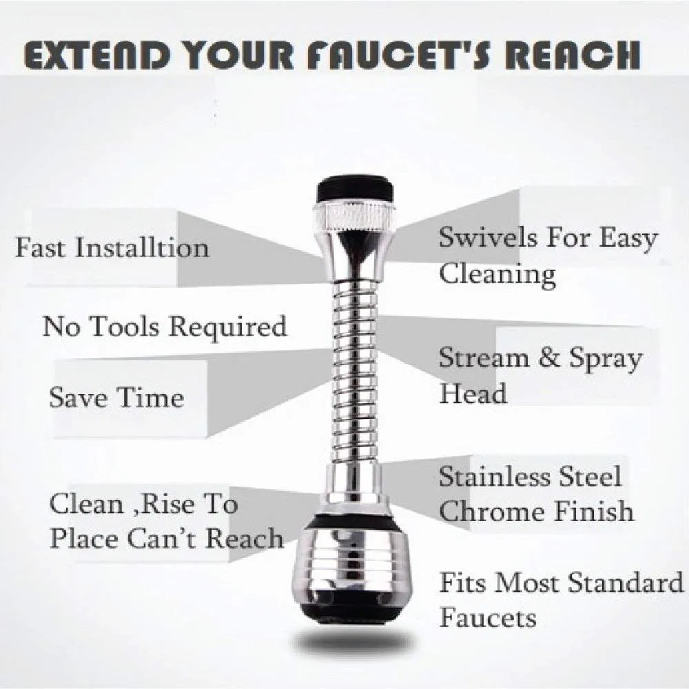 Turbo Flex 360° Flexible Faucet Sprayer